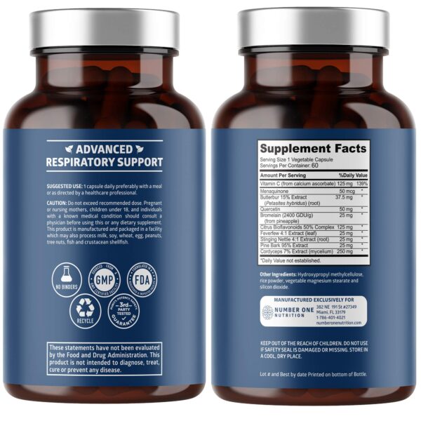 Cápsulas vegetales para soporte respiratorio y detox