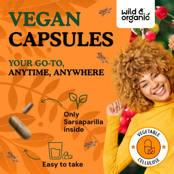 Wild & Organic cápsulas raíces para detox y piel saludable