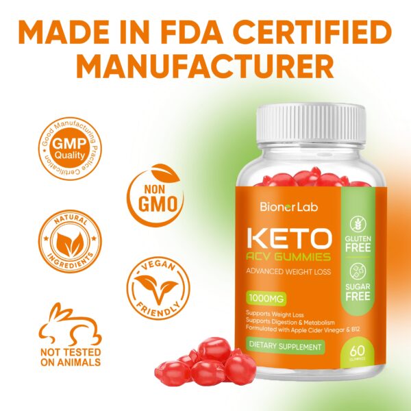 Apoyo digestivo y metabólico con gomitas keto ACV