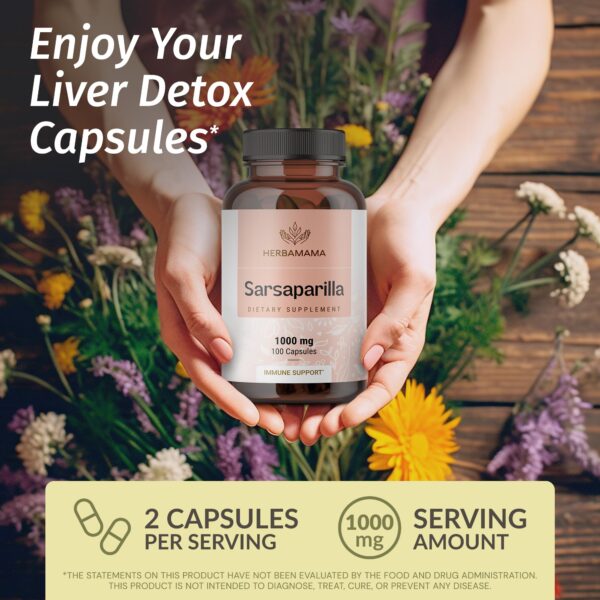 Parte trasera del kit HERBAMAMA Sarsaparilla y Clorofila