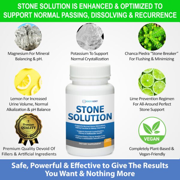 Suplemento Stone Solution apoyo salud renal y vesícula biliar
