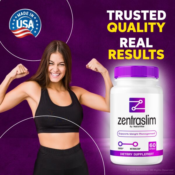 Frasco Zentraslim sobre fondo neutro