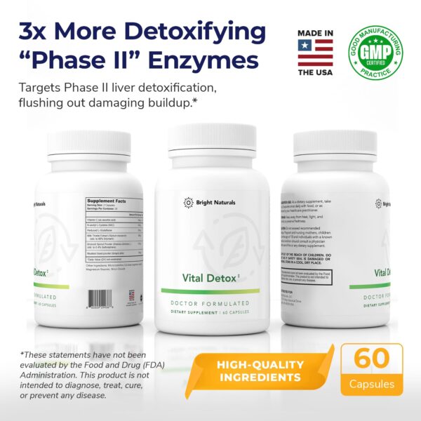 Etiqueta suplemento Vital Detox Bright Naturals