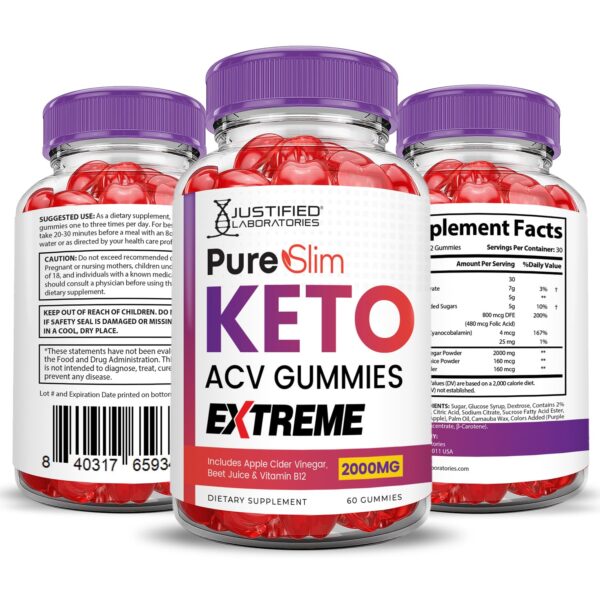 Gomitas Pure Slim Keto ACV elaboradas con base de pectina