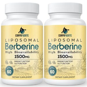Frascos Corpofuerte Berberina Liposomal 1500 mg 2 paquetes