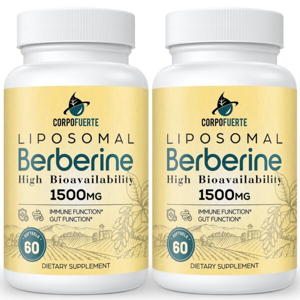Frascos Corpofuerte Berberina Liposomal 1500 mg 2 paquetes
