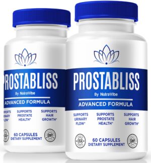 NutraVibe Prostabliss paquete frontal con cápsulas