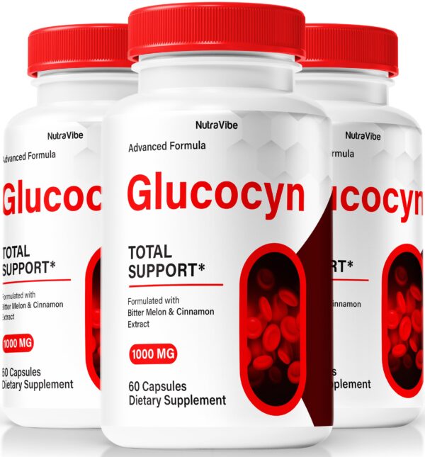 NutraVibe Glucocyn paquete 3 180 cápsulas bienestar