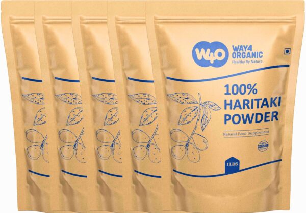Polvo premium de Haritaki Way4Organic paquete 5 libras para desintoxicación