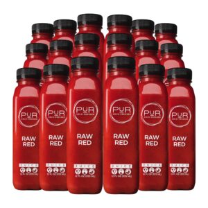 Jugo RAW RED prensado en frío para bienestar.