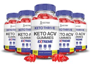 Paquete de 5 gomitas Keto Thrive ACV 300 unidades