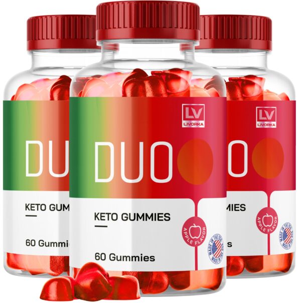 Paquete de 3 gomitas Duo Keto ACV 60 pzas cada uno
