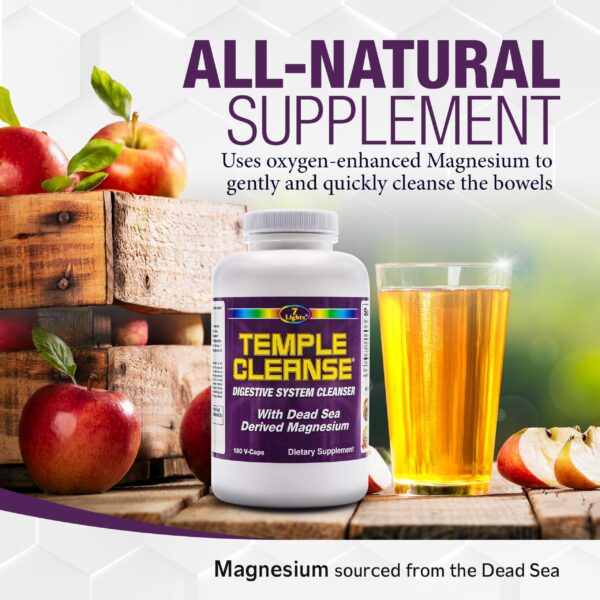 Temple Cleanse suplemento para alivio estreñimiento vista lateral