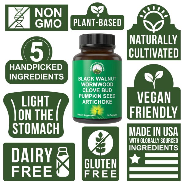 Frasco cápsulas Wormwood limpieza y detox intestinal