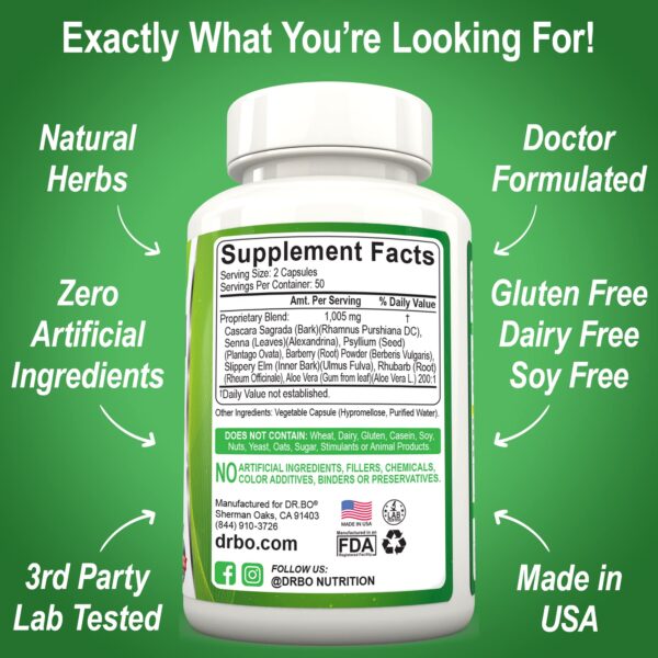 Píldoras naturales para detox y alivio constipación Dr. Bo