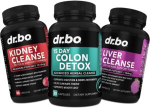 Capsulas detox colon riñón hígado DR BO frasco principal