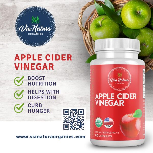 Suplemento herbal natural de vinagre de sidra de manzana en cápsulas
