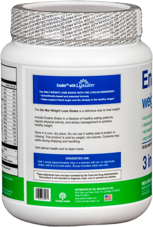 Preparación rápida de Del Mar Health Enable Shake