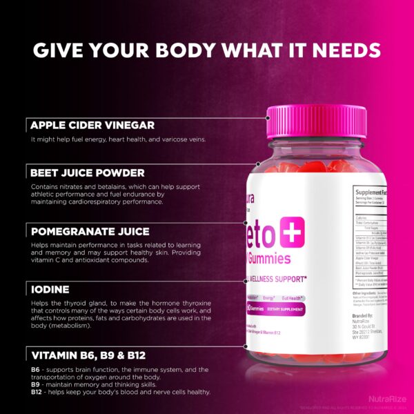 Gomitas noura keto acv nutrarize detalles y beneficios