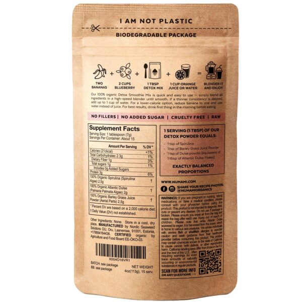 Paquete de superalimento orgánico Numami.