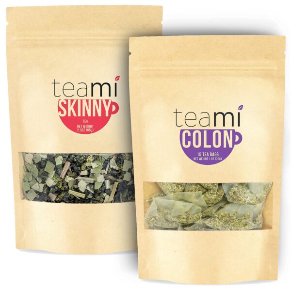 Teami té detox colon y té slim caja frontal