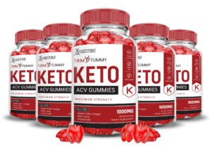 Gomas Trim Tummy Keto ACV paquete 5 botellas saludables keto