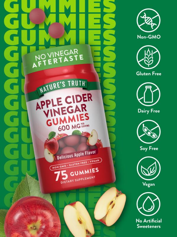 Frasco gomitas 600 mg vinagre sidra manzana Nature's Truth Frasco gomitas 600 mg vinagre sidra manzana Nature's Truth