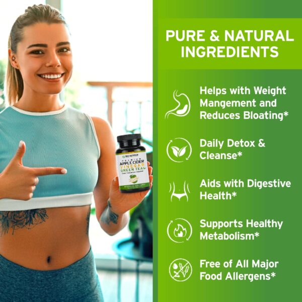 Suplemento vinagre manzana natural sin azúcar TRIO NUTRITION