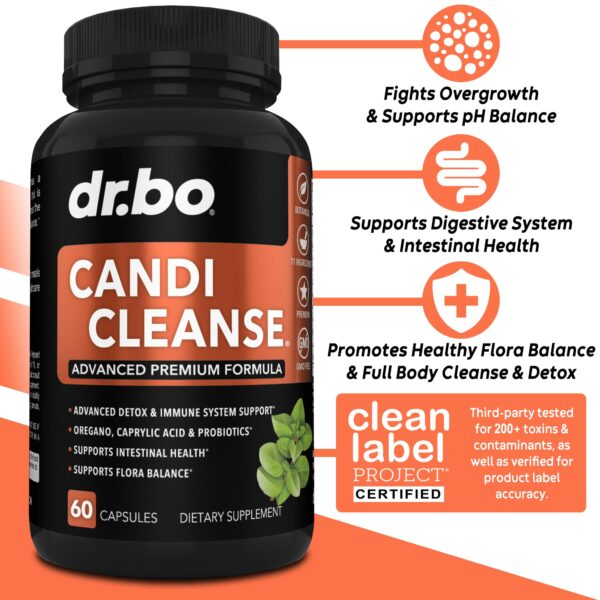 Cápsulas naturales para candi cleanse y detox intestinal Dr. Bo