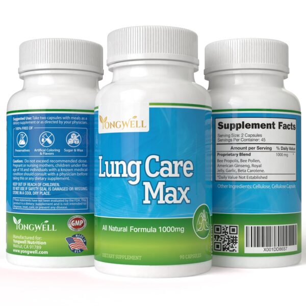 Suplemento VitaVita Lung Care Max ingredientes naturales para pulmones