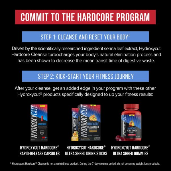 Cápsulas Hydroxycut para reset de peso con ingredientes naturales