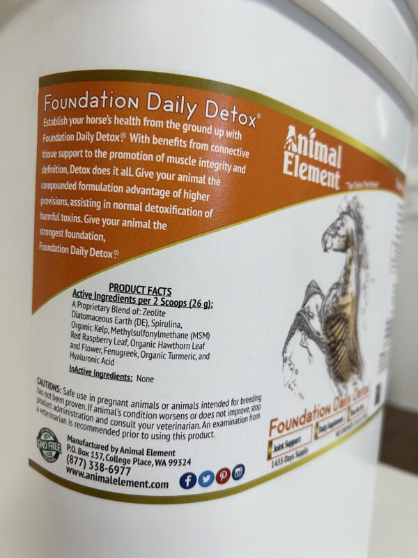 Paquete Foundation Daily Detox para caballo Animal Element 25 lb