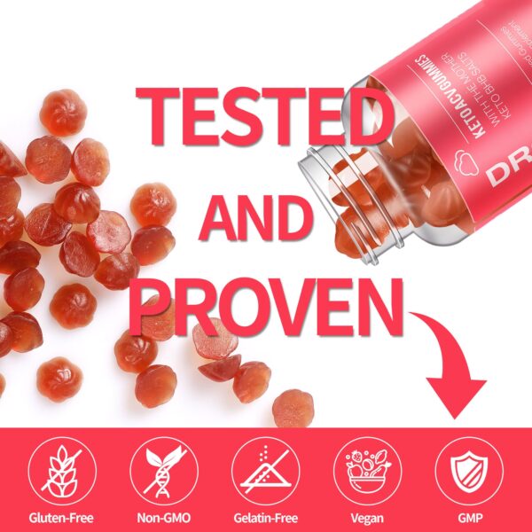 Etiqueta de suplemento DREAVIO Keto ACV para energía y metabolismo