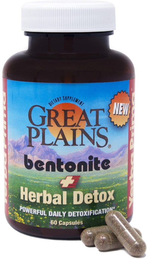 Botella Yerba Prima Bentonita y Detox de Hierbas 60 cápsulas