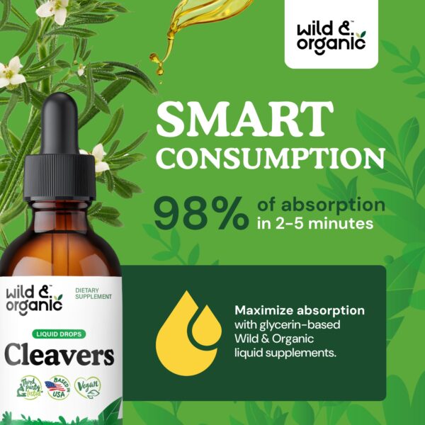 Tintura vegana Wild & Organic cleavers extracto para limpieza corporal