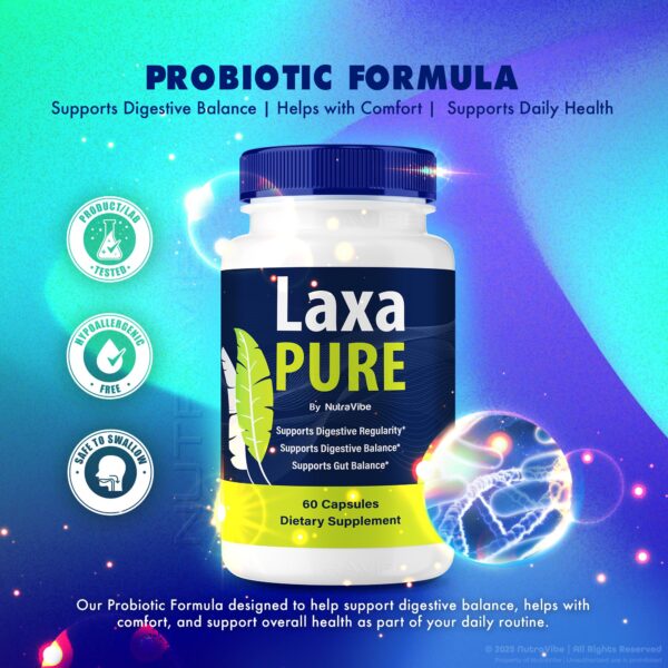 Etiqueta frontal de Laxa Pure Cápsulas