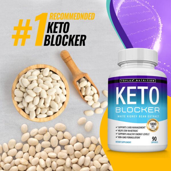 Parte trasera empaque Toplux Keto Blocker 90 cápsulas