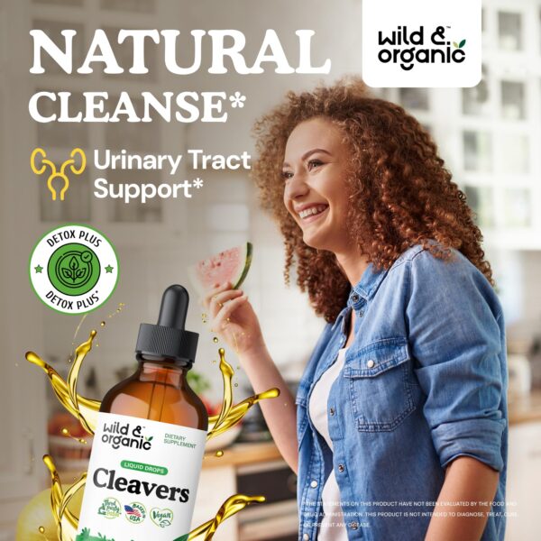 Etiqueta frontal suplemento Wild & Organic Cleavers