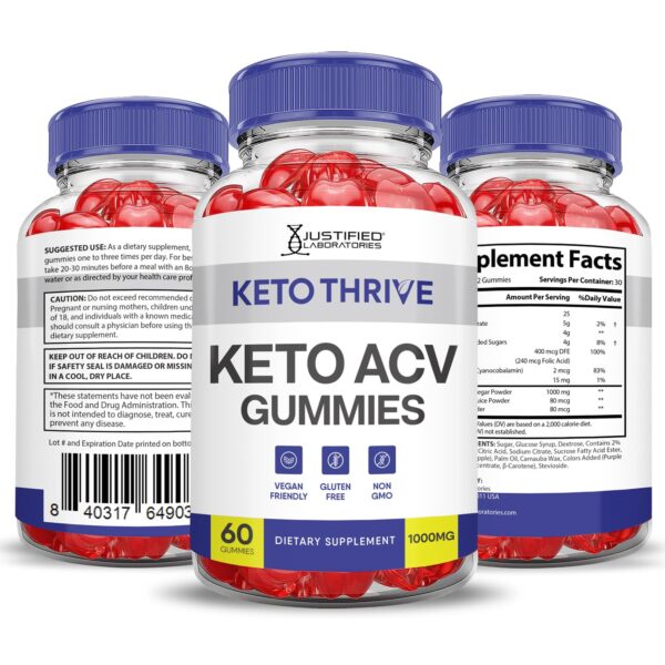 Gomas Keto Thrive fabricadas en instalación certificada GMP