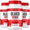 Botellas de cápsulas GlucoSense fórmula natural