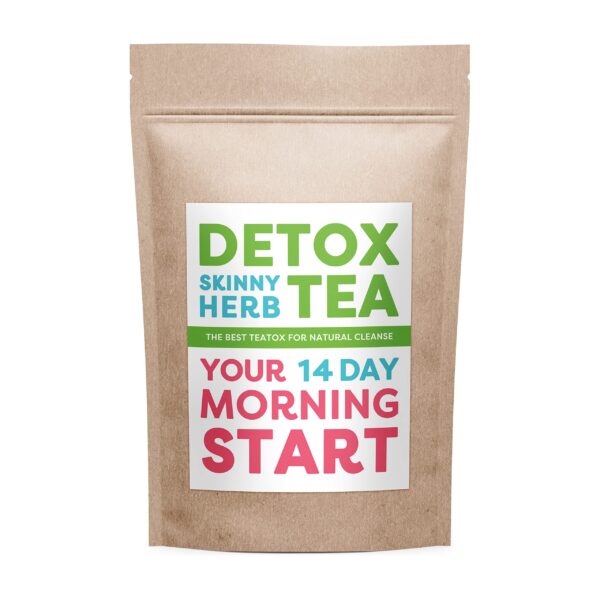 Té detox Morning Start Skinny Herbs 14 días vaso rojo