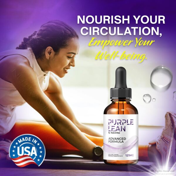 Etiqueta cercana de PurpleLean Drops Etiqueta cercana de PurpleLean Drops