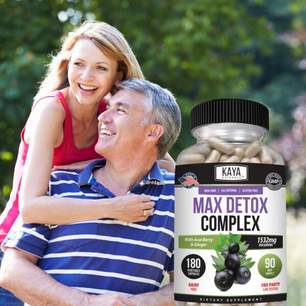 Suplemento MaxDetox Kaya Naturals con ingredientes no GMO