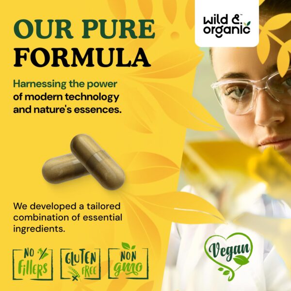 Imagen de cápsulas Wild & Organic para la limpieza de ácido úrico