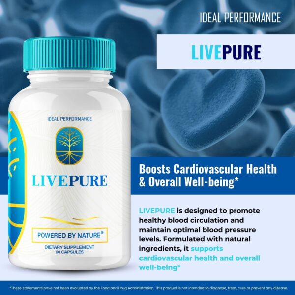 Paquete de 3 cápsulas LivePure para desintoxicación y salud hepática