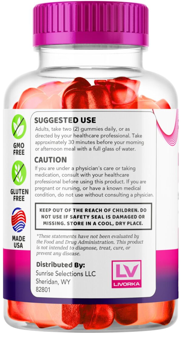 Presentación gomitas LIVORKA keto plus ACV 120 unidades