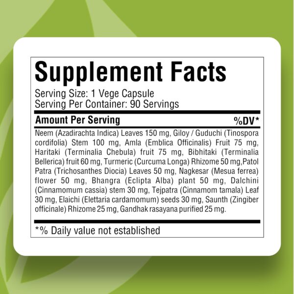 Herbsforever cápsulas detox para equilibrio dosha Pitta