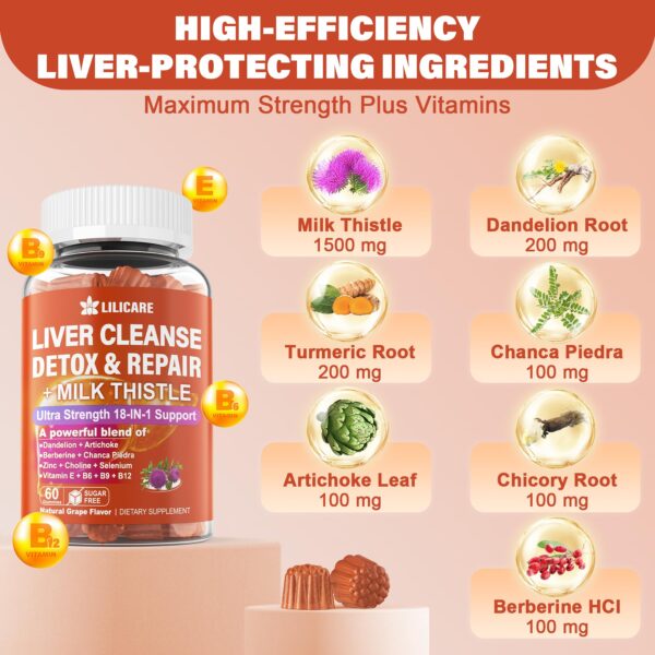 Gomitas nutritivas con berberina para cuidado hepático