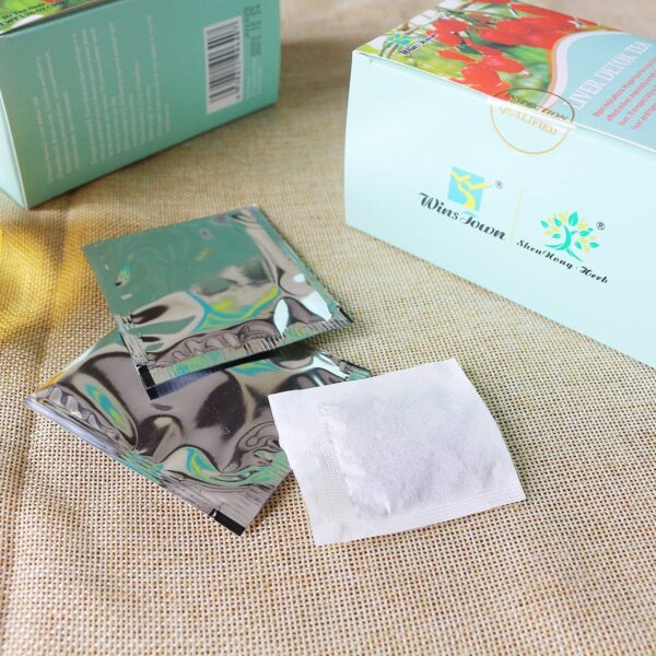 Hoja de ingredientes naturales Wins Town té para hígado