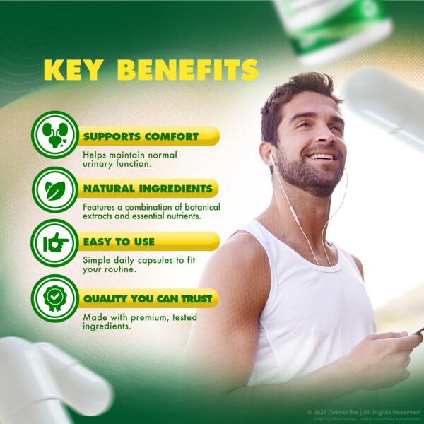 Cápsulas ProstaFlush NutraVibe para salud y bienestar diario Cápsulas ProstaFlush NutraVibe para salud y bienestar diario